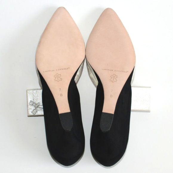 NWOT Loeffler Randall | 'Rae D'Orsay' Snakeskin & Suede Wedge Heels 7 + Dust Bag - Picture 10 of 16